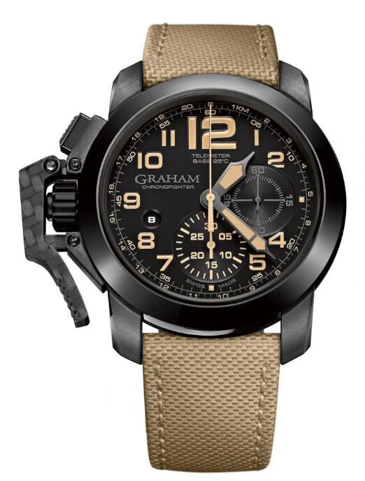 Review Replica Watch Graham CHRONOFIGHTER OVERSIZE BLACK SAHARA 2CCAU.B02A.T13N